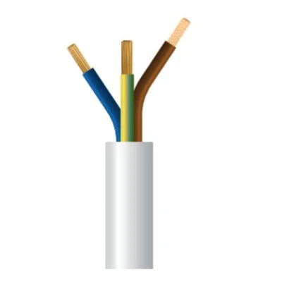 Καλωδιο ευκαμπτο H03VV-F με διατομή 3x0,75mm² λευκο χρώμα (2000m/drum)