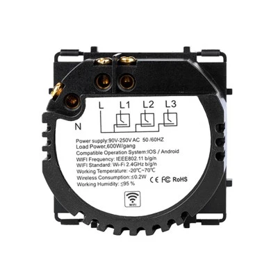 Smart wifi L+N modular για απλό διακόπτη αφής 600W 60x60x35mm Smart wifi L+N modular για απλό διακόπτη αφής 600W 60x60x35mm