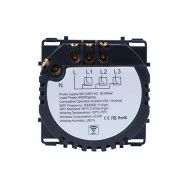 Smart wifi  L+N modular για διπλό διακόπτη αφής 600W 60x60x35mm