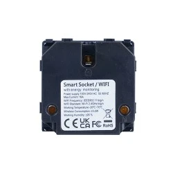Smart wifi πρίζα σούκο 16A μαύρη με ένδειξη λειτουργίας μπουτόν on/off και μετρητή ρεύματος για παρακολούθηση μέσω smartphone