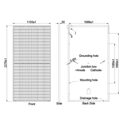 Φωτοβολταϊκό PANEL AESOLAR AURORA μονοκρυσταλλικό 550W με διάσταση 2278x30x1133mm με βάρος 26.5Kg Φωτοβολταϊκό PANEL AESOLAR AURORA μονοκρυσταλλικό 550W με διάσταση 2278x30x1133mm με βάρος 26.5Kg