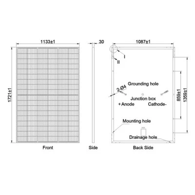 Φωτοβολταϊκό PANEL AE SOLAR METEOR 425W μονοκρυσταλλικό με διάσταση 1721x1133x30mm 21kg μαύρο