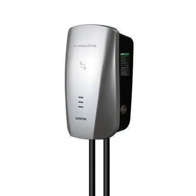 Φορτιστής ηλεκτρικών αυτοκινήτων SUNTREE 230V AC μονοφασικός 7KW 32A με μήκος καλωδίου 5m ασημί χρώμα IP55