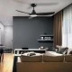 Ανεμιστήρας οροφής 31W με LED φωτιστικό και τηλεχειριστήριο 132cm LIFE APELIOTES NIGHT