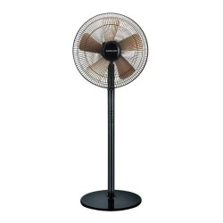 Ανεμιστήρας με ορθοστάτη Φ40 60W σε μαύρο-χρυσό 4 ταχυτήτων και περιστροφή 70°