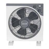 Ανεμιστήρας δαπέδου BOX FAN τετράγωνος Φ37 ισχύος 45W σε λευκό-γκρι χρώμα 3 ταχυτήτων