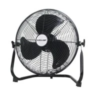 Ανεμιστήρας δαπέδου μεταλλικός μαύρος Φ35 60W με λαβές μεταφοράς και ρυθμιζόμενη γωνία αέρα 180°
