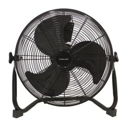Ανεμιστήρας δαπέδου μαύρος Φ40 90W με ρυθμιζόμενη γωνία αέρα 180° και λαβές μεταφοράς