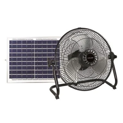 Ανεμιστήρας δαπέδου μεταλλικός Φ37 15W επαναφορτιζόμενος με ηλιακό πάνελ 12 ταχυτήτων 