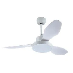 Ανεμιστήρας οροφής Φ122cm 35W σε λευκό χρώμα  με LED ενδιάμεσο φως & τηλεχειριστήριο με 6 ταχύτητες
