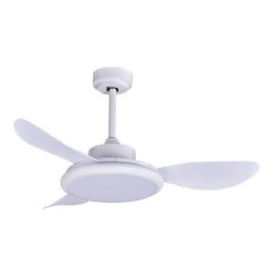 Ανεμιστήρας οροφής σε λευκό χρώμα 35W Φ107cm με LED DIMMABLE φωτισμό 32W τηλεχειριστήριο 6 ταχύτητες & 3 φτερωτές
