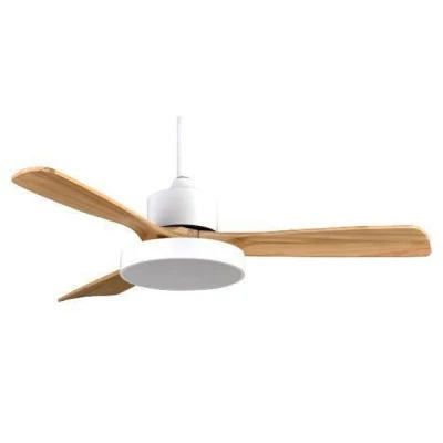 Ανεμιστήρας οροφής Φ122cm 35W σε λευκό και ξύλο με LED 32W DIMMABLE φωτισμό & τηλεχειριστήριο με 6 ταχύτητες