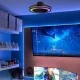 Ανεμιστήρας πλαφονιέρα οροφής 20W Φ51cm μαύρο χρώμα με πλέγμα φωτισμό RGB 60W με τηλεχειριστήριο & χρονοδιακόπτη 