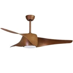 Ανεμιστήρας οροφής Φ132cm με 3 φτερωτές 35W με LED 20W DIMMABLE τηλεχειριστήριο & χρονοδιακόπτη σε καφέ χρώμα
