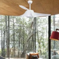 Ανεμιστήρας οροφής Φ132cm με 3 φτερωτές 35W με LED 20W DIMMABLE τηλεχειριστήριο & χρονοδιακόπτη σε λευκό χρώμα