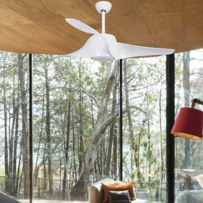 Ανεμιστήρας οροφής Φ132cm με 3 φτερωτές 35W με LED 20W DIMMABLE τηλεχειριστήριο & χρονοδιακόπτη σε λευκό χρώμα
