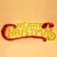 Διακοσμητικό Merry Christmas 184x5x65.5cm με led φωτοσωλήνα σε θερμό και κόκκινο φως και προέκταση παροχής 1,5m ip44