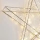 Αστέρι φωτιζόμενο 110cm με 480 led λαμπάκια σε θερμό φως ασημί μεταλλικό σκελετό, μετασχηματιστή 4,5V, timer και προέκταση παροχής 5m ip44