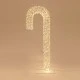 Φωτιζόμενο μπαστούνι ιριδίζον 100cm με 960 led θερμό φως 24v μετασχηματιστή, timer σε ασημί χάλκινο καλώδιο ip44