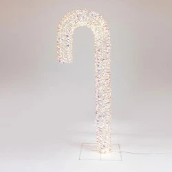 Φωτιζόμενο μπαστούνι ιριδίζον 100cm με 960 led θερμό φως 24v μετασχηματιστή, timer σε ασημί χάλκινο καλώδιο ip44