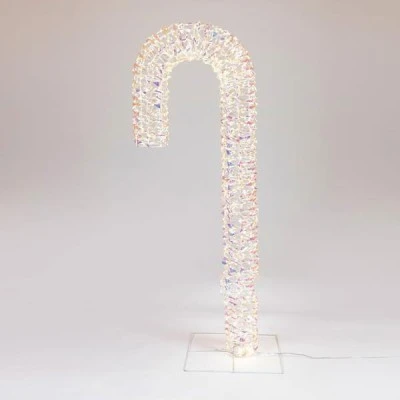 Φωτιζόμενο μπαστούνι ιριδίζον 100cm με 960 led θερμό φως 24v μετασχηματιστή, timer σε ασημί χάλκινο καλώδιο ip44