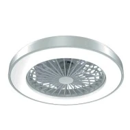 Ανεμιστήρας οροφής τηλεχειριζόμενος με LED 36W DIMMABLE & διάμετρο Φ50cm 22W DC με 7 διάφανα ABS πτερύγια λευκός