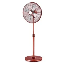 Ανεμιστήρας με ορθοστάτη Φ45cm 230V AC 60W 3 ταχύτητες μεταλλικός με χρώμα χαλκού & 4 ασημί πτερύγια ρυθμιζόμενος