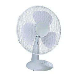 Ανεμιστήρας επιτραπέζιος 230V AC με διάμετρο Φ30cm 35W 3 ταχύτητες με 3 πτερύγια σε λευκό χρώμα