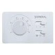 Ηλεκτρονικός θερμοστάτης FC100 230V AC 12Α λευκός για δισωλήνιο σύστημα fan coils
