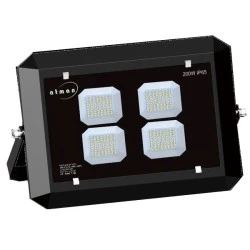Προβολέας led super slim μαύρος ισχύος 150W 230V 3000Κ θερμό φως 16500lm στεγανός IP66