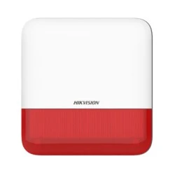 Ασύρματη σειρήνα εξωτερικού χώρου  Hikvison 110dB DS-PS1-E-WE RED με αμφίδρομη ασύρματη επικοινωνία 868MHz