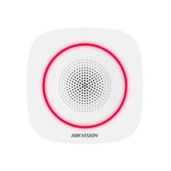 Ασύρματη σειρήνα εσωτερικού χώρου Hikvision 90~110dB σε κόκκινο χρώμα DS-PS1-I-WE RED με ένδειξη LED 
