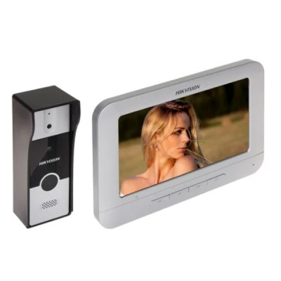 Κιτ θυροτηλεόρασης Hikvision 4 καλωδίων DS-KIS202T ιδανικό για μονοκατοικίες με ένα μόνο μπουτόν κλήσης 