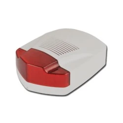 Αυτοδύναμη σειρήνα εξωτερικού χώρου 120dB FS-F11 RED με διάσταση 215x285x95mm & κόκκινο φάρο