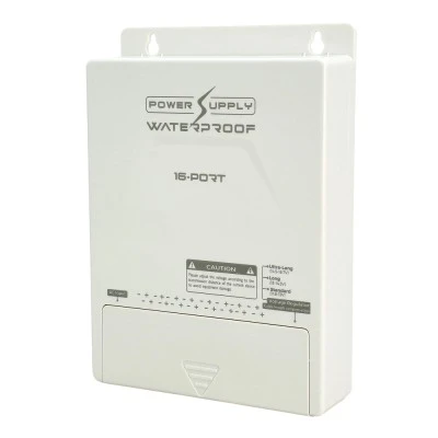 Τροφοδοτικό CCTV FOLKSAFE FS-DC121608W 16 εξόδων, 12V/8A, αδιάβροχο IP65