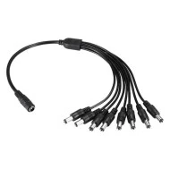Splitter FOLKSAFE DC1F8M 1 θηλυκό σε 8 αρσενικά 5.5x2.1mm 4τμχ