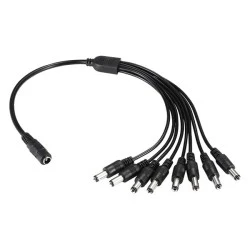 Splitter FOLKSAFE DC1F8M 1 θηλυκό σε 8 αρσενικά 5.5x2.1mm 4τμχ