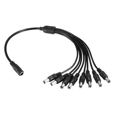 Splitter FOLKSAFE DC1F8M 1 θηλυκό σε 8 αρσενικά 5.5x2.1mm 4τμχ