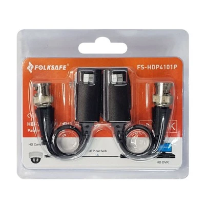 Παθητικό Video Balun FOLKSAFE FS-HDP4101P push-pin τερματικό για κάμερες