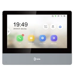 IP μόνιτορ θυροτηλεόρασης 7" έγχρωμη οθόνη αφής DS-KH8350-WTE1