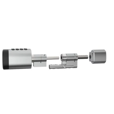Bluetooth έξυπνος κύλινδρος με ψηφιακό πληκτρολόγιο και δαχτυλικό αποτύπωμα LILIWISE C1 V.A 65 σε μαύρο χρώμα για πόρτες πάχους 70~90mm