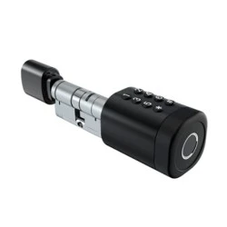 Bluetooth έξυπνος κύλινδρος με ψηφιακό πληκτρολόγιο και δαχτυλικό αποτύπωμα LILIWISE C1 V.A 95 σε μαύρο χρώμα 