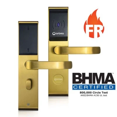 Aδιάβροχη κλειδαριά Orbita RFID E3142B Gold Bluetooth από ανοξείδωτο ατσάλι τεχνολογίας Mifare