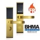 Aδιάβροχη κλειδαριά Orbita RFID E3142B Gold Bluetooth από ανοξείδωτο ατσάλι τεχνολογίας Mifare