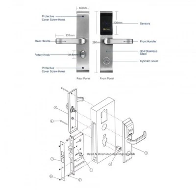 Aδιάβροχη κλειδαριά Orbita RFID E3442B Black Bluetooth από ανοξείδωτο ατσάλι τεχνολογίας Mifare Aδιάβροχη κλειδαριά Orbita RFID E3442B Black Bluetooth από ανοξείδωτο ατσάλι τεχνολογίας Mifare