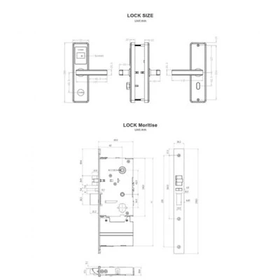 Κλειδαριά RFID τεχνολογίας Mifare με οθόνη LCD σε χρυσό χρώμα ORBITA E4131A GOLD
