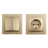 Διακόπτες και πρίζες MONO ELECTRIC τιτάνιο σειρά DESPINA METALLIC