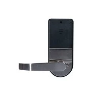 Κλειδαριά υψηλής ποιότητας Temic RFID  FOX FL-D6606ST TEMIC SILVER σε ασημί με μαύρο χρώμα