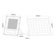 Ηλιακός προβολέας SOLAR SMD LED FLOOD LIGHT 120W 4000K ενδιάμεσο φως IP66 90° Ra80 με φωτοβολταϊκό πάνελ & χειριστήριο
