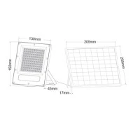 Ηλιακός προβολέας 60W SOLAR SMD LED FLOOD LIGHT με φωτοβολταϊκό πάνελ & χειριστήριο 4000K ενδιάμεσο φως IP66 90° Ra80